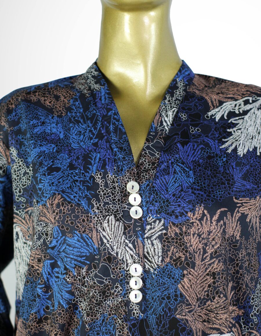 Printed straight kurta with loose fit pants CC-WC24 010 - Image 3